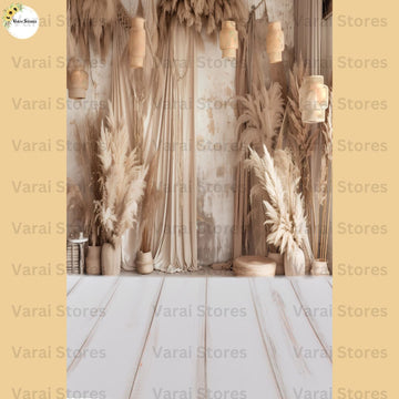 Boho Curtain Type 1 - Printed Lifestyle Backdrop - PREMIUM FABRIC