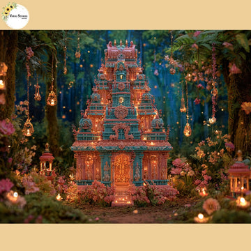 Kopuram Temple Lights - Baby Printed Backdrops - PREMIUM FABRIC
