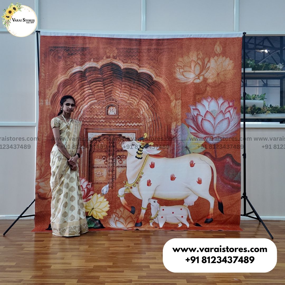 Pichwai Door - Fabric With Pole Pocket