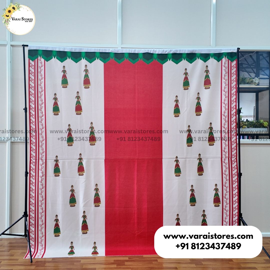 Tanjore Doll - Fabric With Pole Pocket