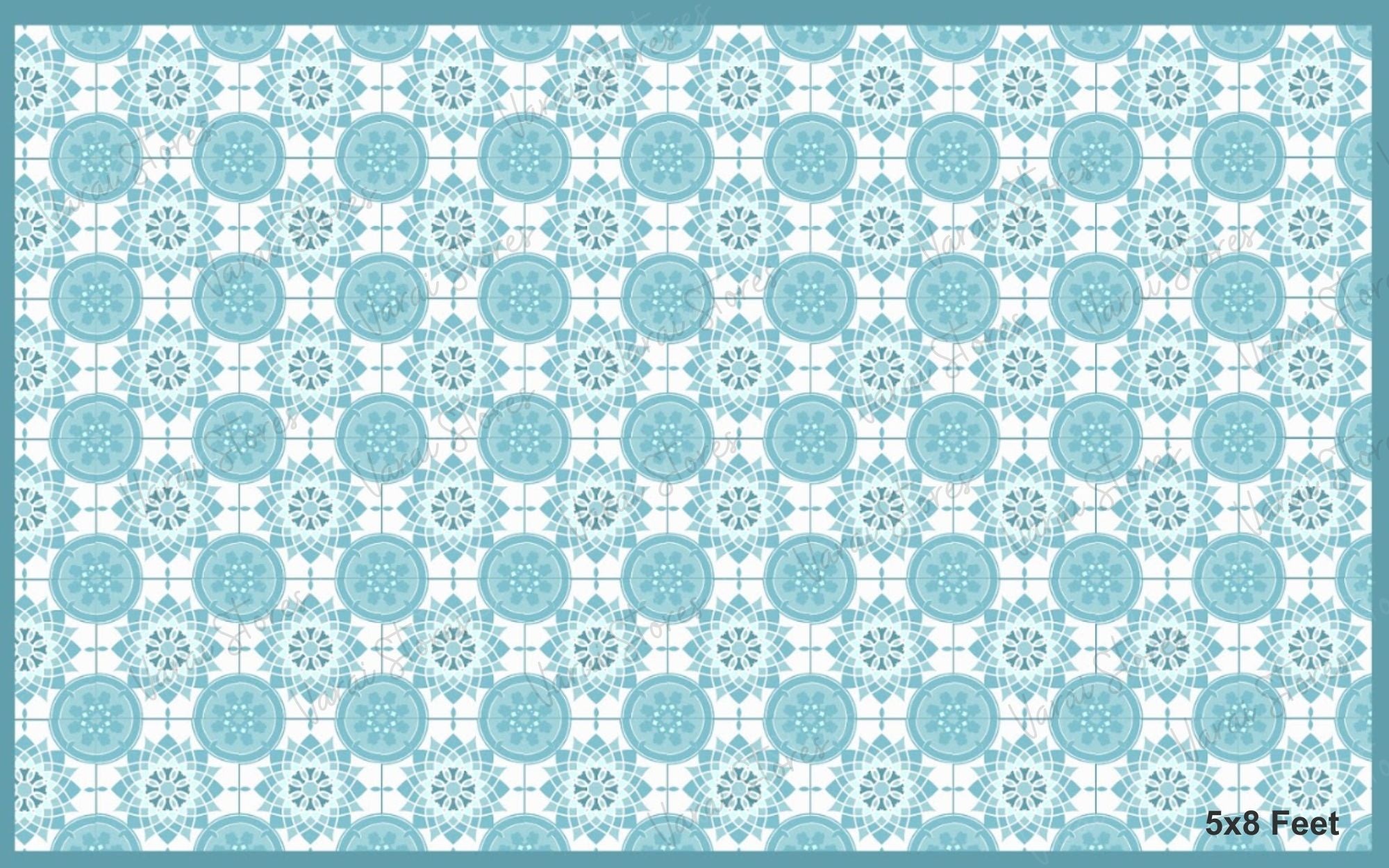 Blue Mosaic - Fabric (5x8) Feet