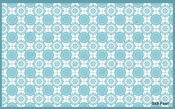 Blue Mosaic - Fabric (5x8) Feet