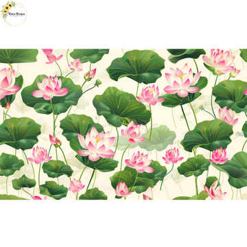 Pichwai Lotus - Fabric (5x8) Feet