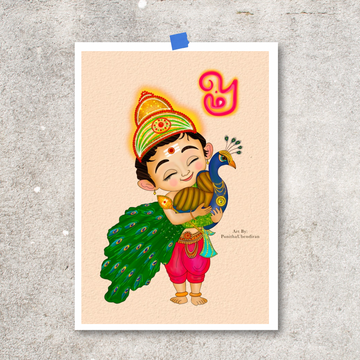 Murugar & Myil Friendship - Art Print