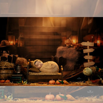 Rustic Cow Boy - Baby Printed Backdrops - PREMIUM FABRIC