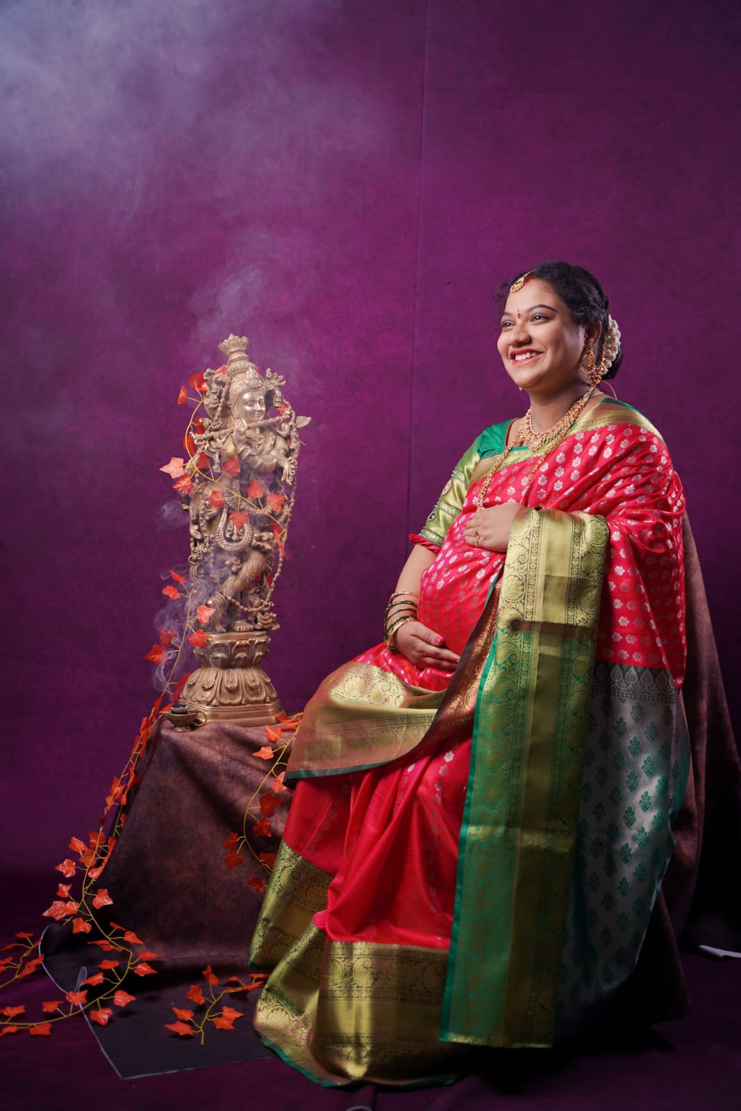 Textured Dark Purple - Printed Lifestyle  Backdrop - PREMIUM FABRIC