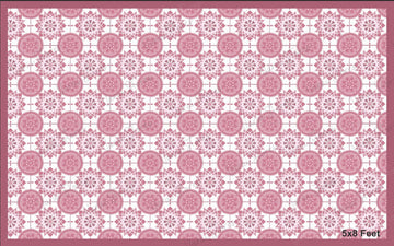 Pink Mosaic - Fabric (5x8) Feet