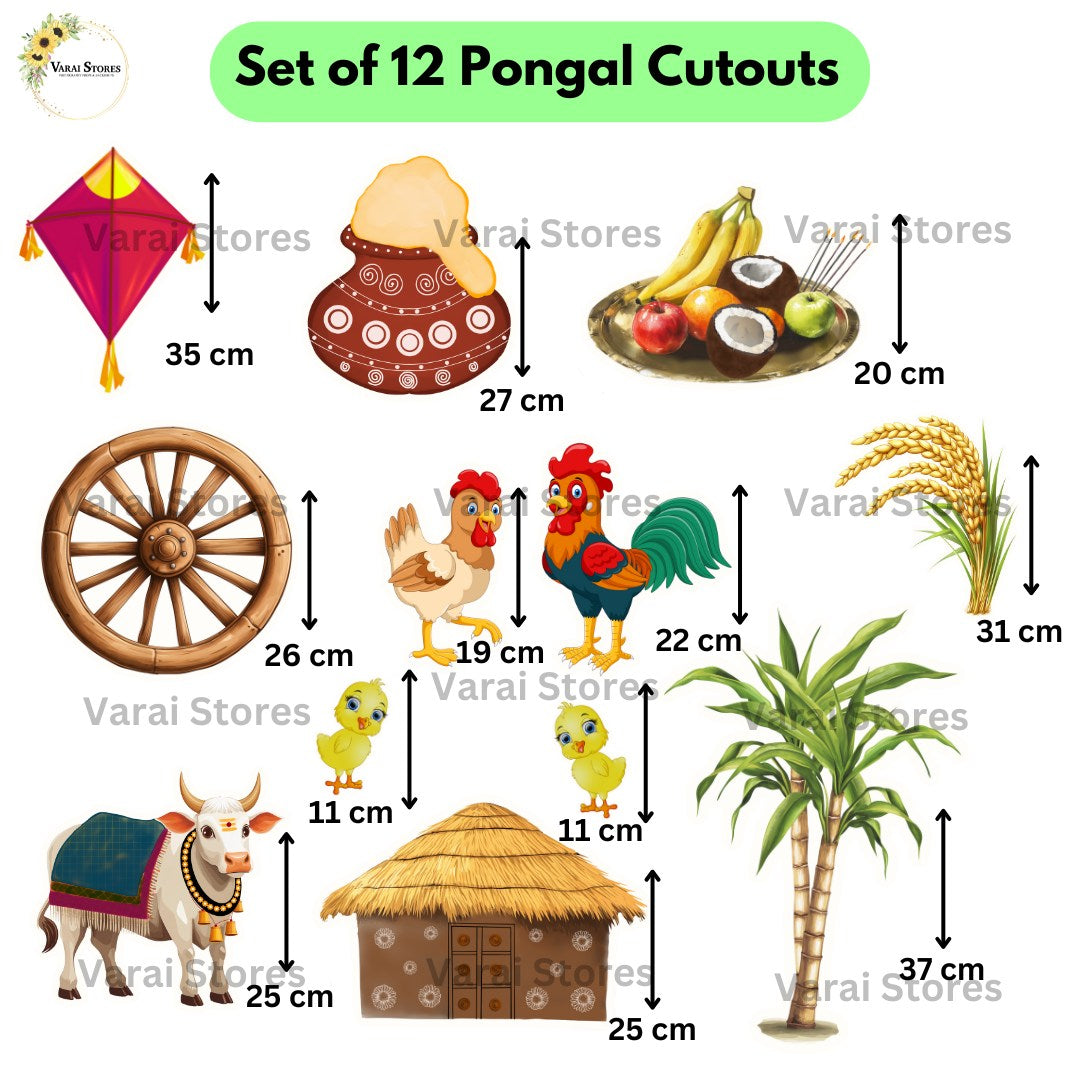 Pongal/ Sankranti Cutouts (Set Of 12)