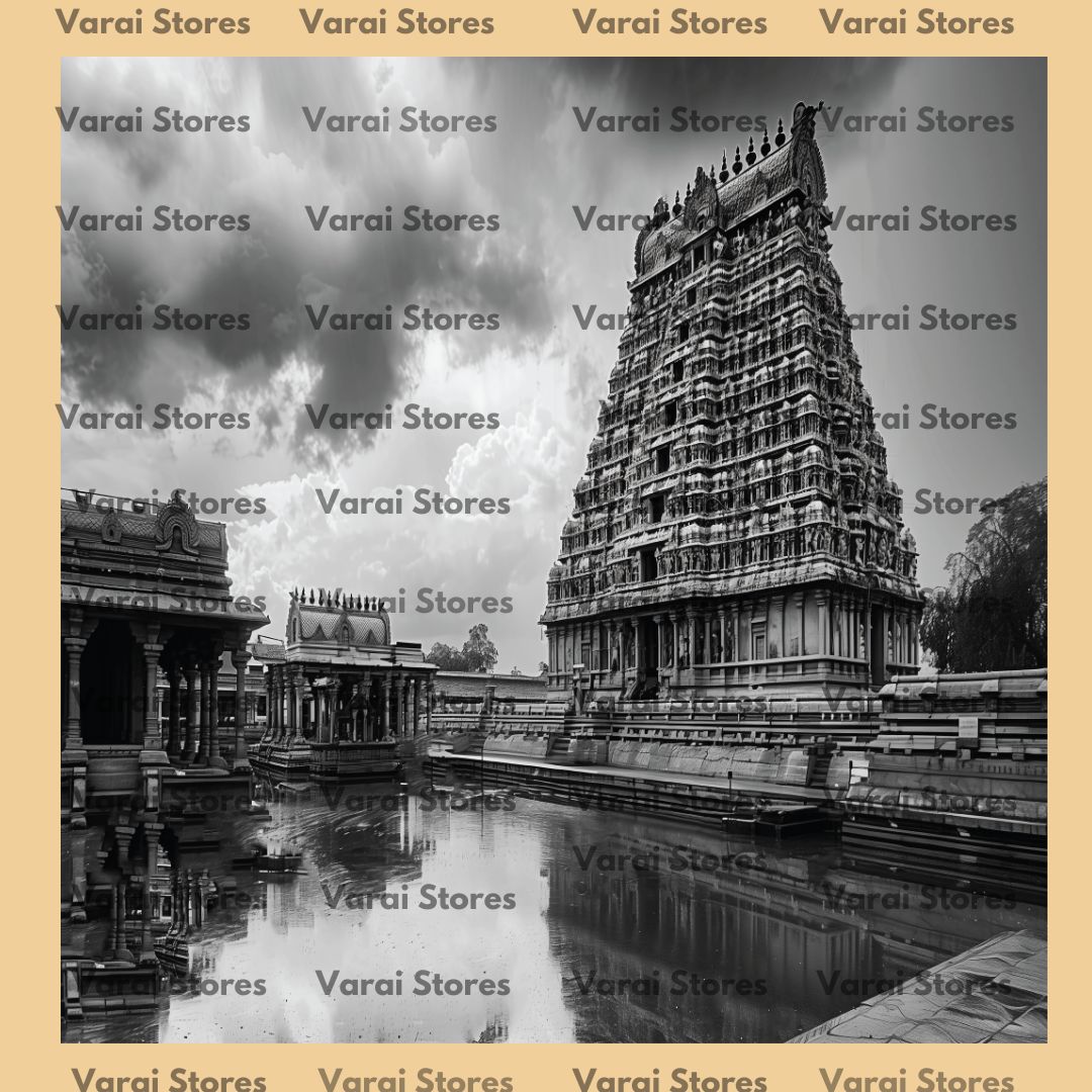 Chamundeswari  Temple - Fabric With Pole Pocket