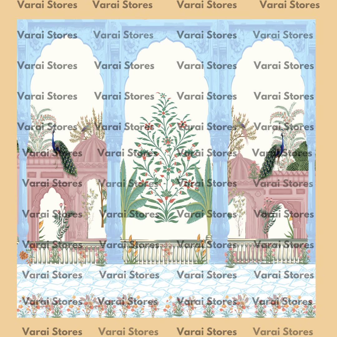 Peacock Palace - Fabric With Pole Pocket