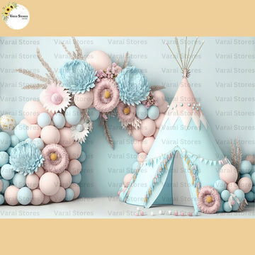 Balloon Canopy - Baby Printed Backdrops - PREMIUM FABRIC