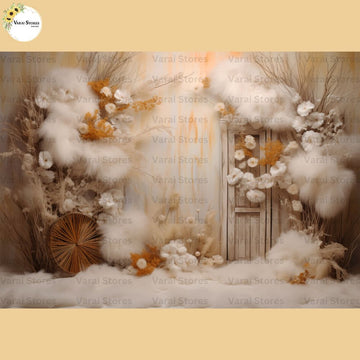 Cotton Flowers - Baby Printed Backdrops - PREMIUM FABRIC
