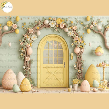 Yellow Spring -  Baby Printed Backdrops - PREMIUM FABRIC