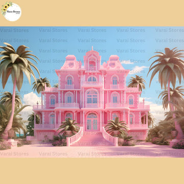 Barbie House -  Baby Printed Backdrops - PREMIUM FABRIC