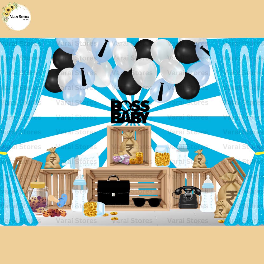 Boss Baby (Boy) -  Baby Printed Backdrops - PREMIUM FABRIC