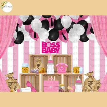Boss Baby (Girl) -  Baby Printed Backdrops - PREMIUM FABRIC