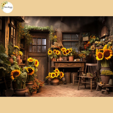 Fresh Sunflower - Baby Printed Backdrops - PREMIUM FABRIC