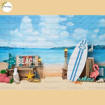 Beach Surf -  Baby Printed Backdrops - PREMIUM FABRIC