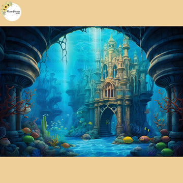 Underwater Castle -  Baby Printed Backdrops - PREMIUM FABRIC