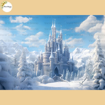 Winter Castle -  Baby Printed Backdrops - PREMIUM FABRIC