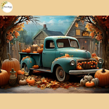 Pumpkin Truck -  Baby Printed Backdrops - PREMIUM FABRIC