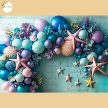 Mermaid Pearl -  Baby Printed Backdrops - PREMIUM FABRIC