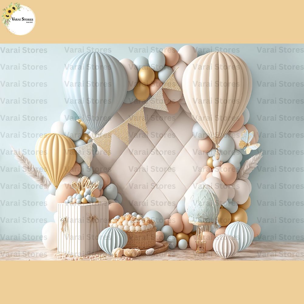 Pastel Celebration -  Baby Printed Backdrops - PREMIUM FABRIC