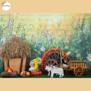 Pongal (Type 1) - Baby Printed Backdrops - PREMIUM FABRIC