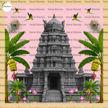 Rameshwaram Temple - Fabric With Pole Pocket