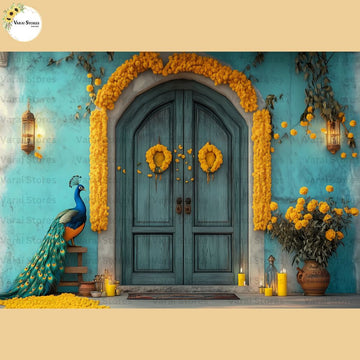 Marigold Blue Door - Fabric (5x8) Feet