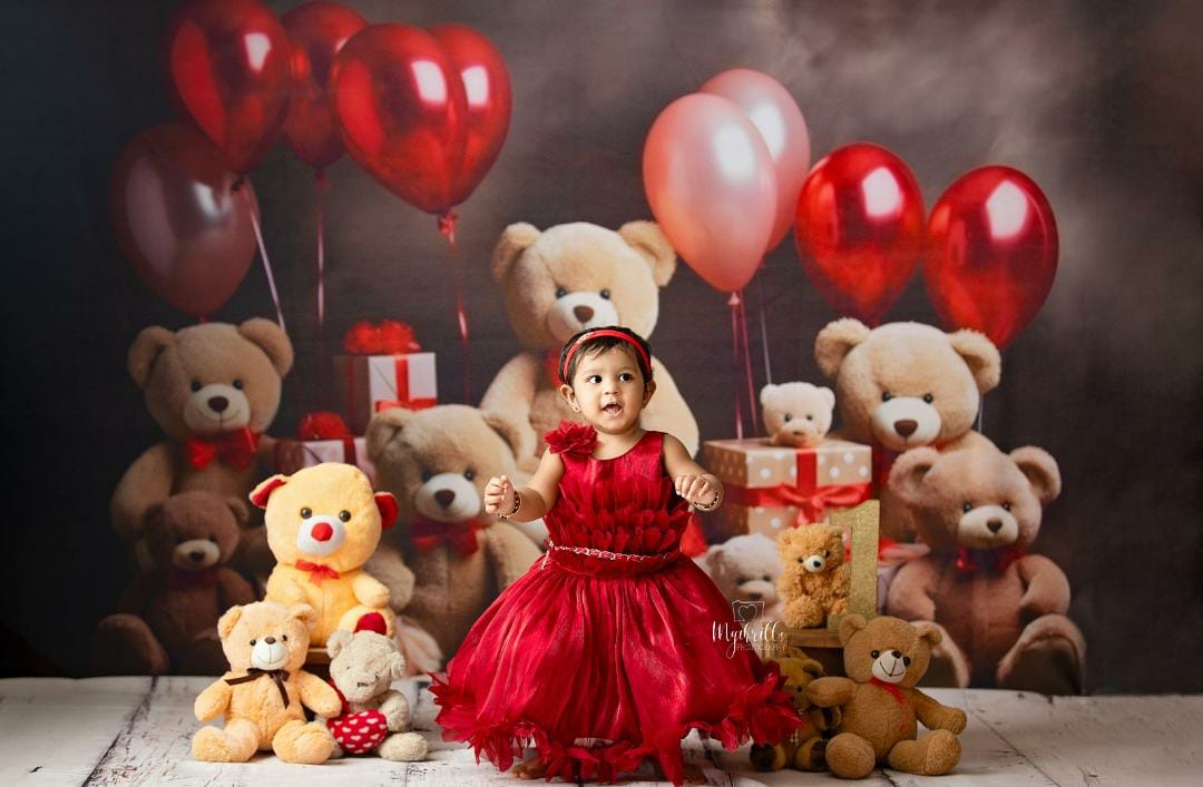 Teddy Gift - Baby Printed Backdrops - PREMIUM FABRIC