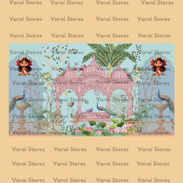 Decor Customised Backdrop - 60 (Whatsapp for placing order) Size:9x16 Feet