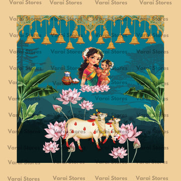 Decor Customised Backdrop - 78 (Whatsapp for placing order) Size: 8x8 Feet