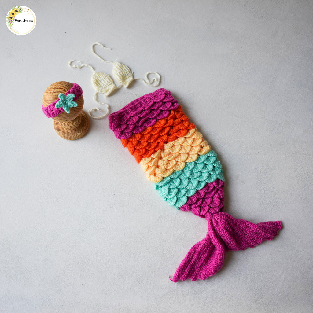 Mermaid Outfit - Type 1 (0-3) Months