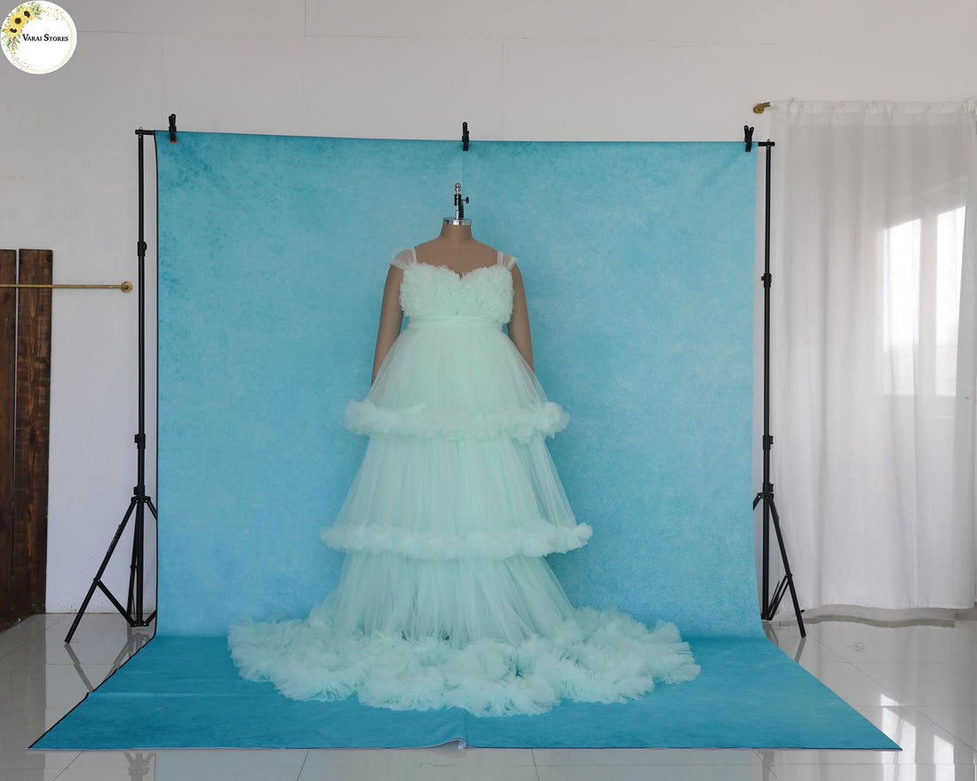 Textured Blue - Printed Lifestyle  Backdrop -  PREMIUM FABRIC