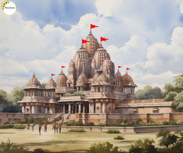 Ram Mandir  (Type 5) - Fabric (5x7) Feet