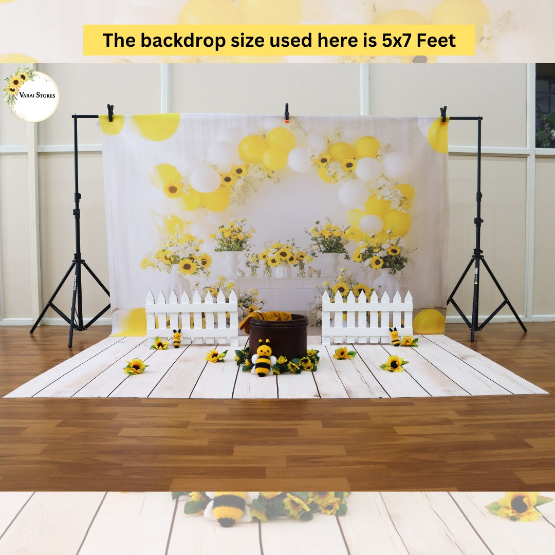 Sunflower Party    - Baby Printed Backdrops - PREMIUM FABRIC