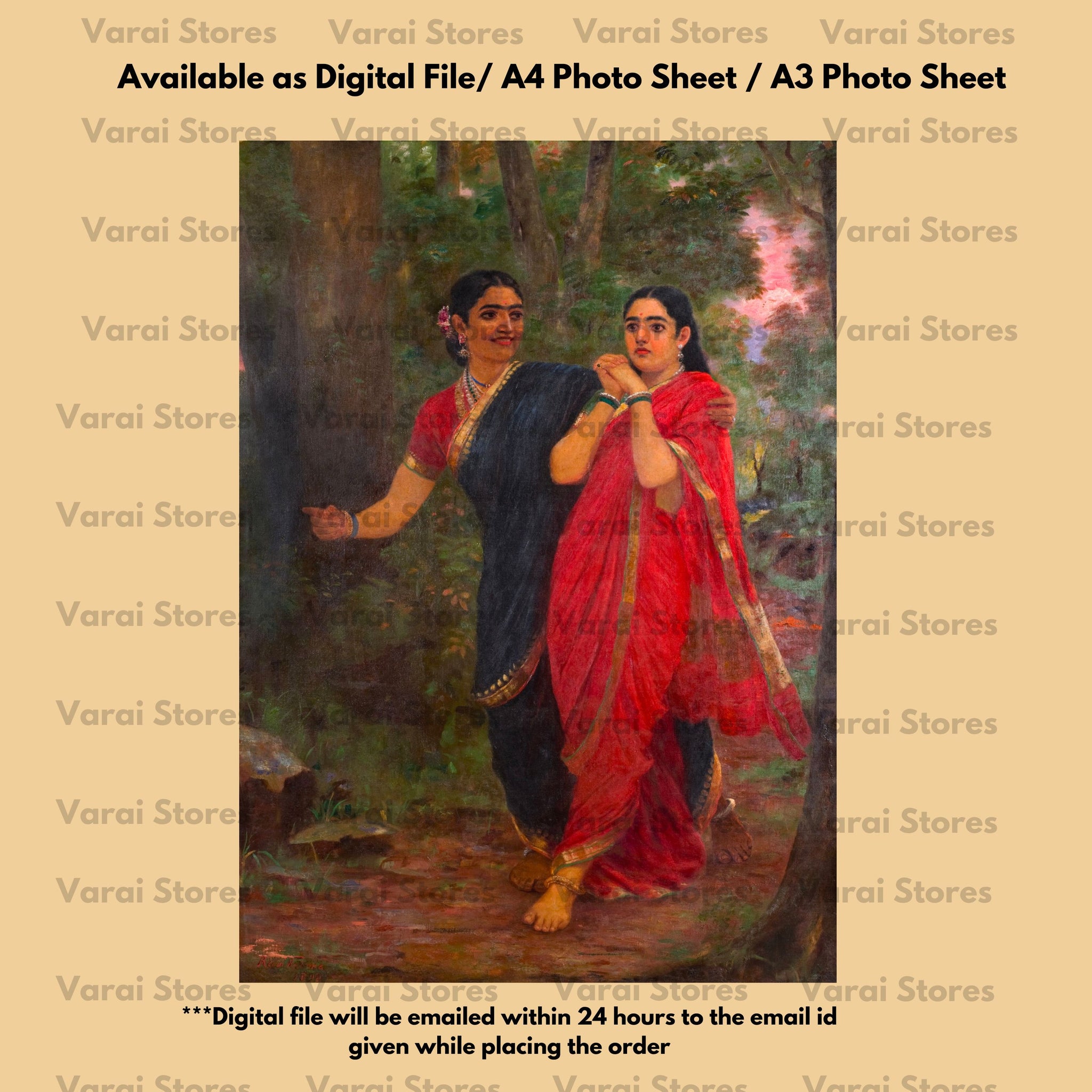 Raja Ravi Varma Painting Print - 17
