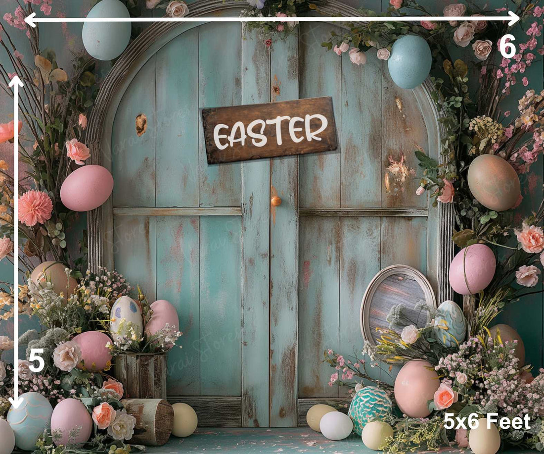 Happy Easter - Printed Baby Backdrop - FABRIC (PRE ORDER)