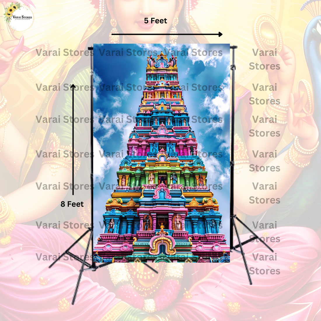 Temple - Fabric (8x5) Feet With Pole Pocket