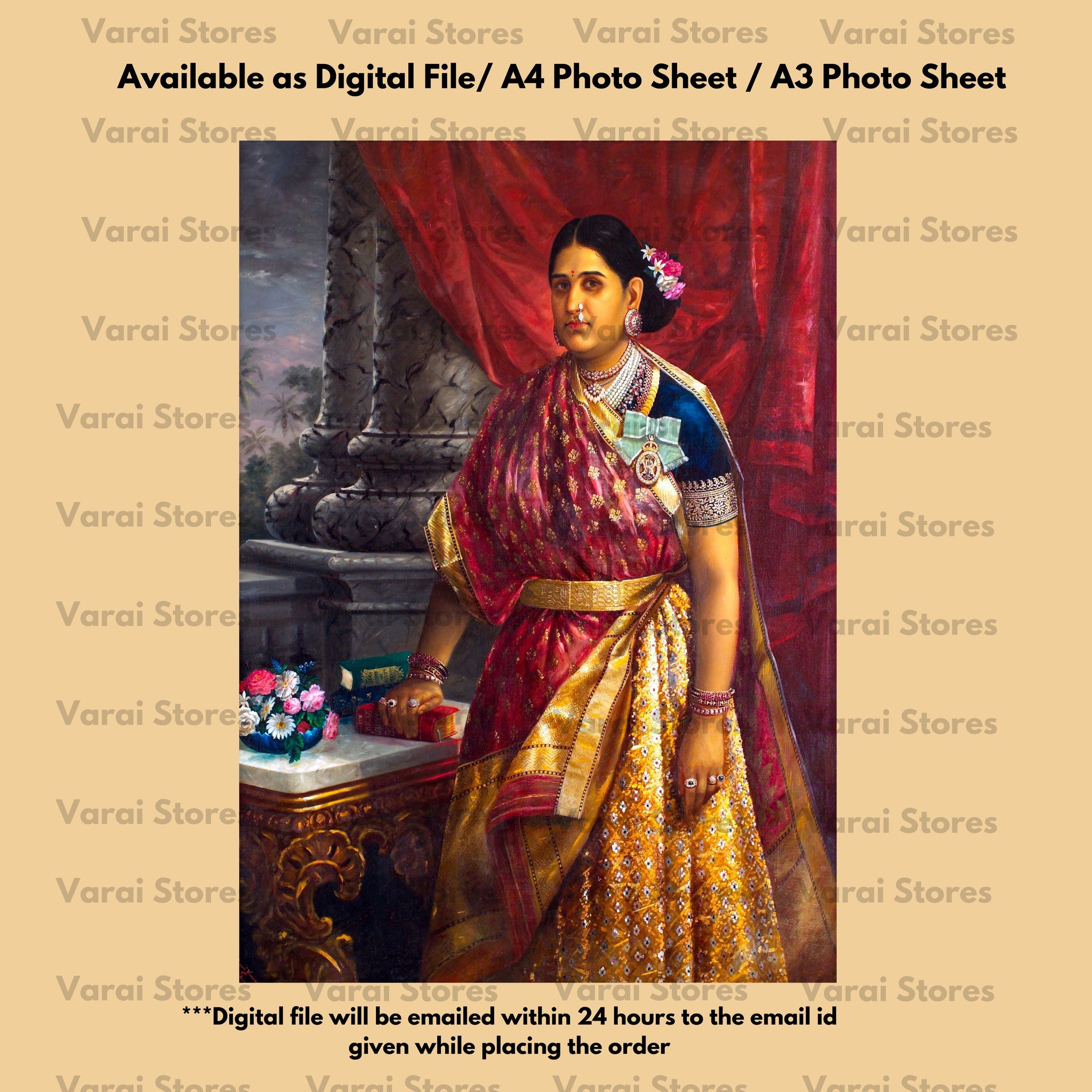 Raja Ravi Varma Painting Print - 01