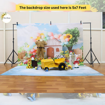 Farm House    -  Baby Printed Backdrops - PREMIUM FABRIC