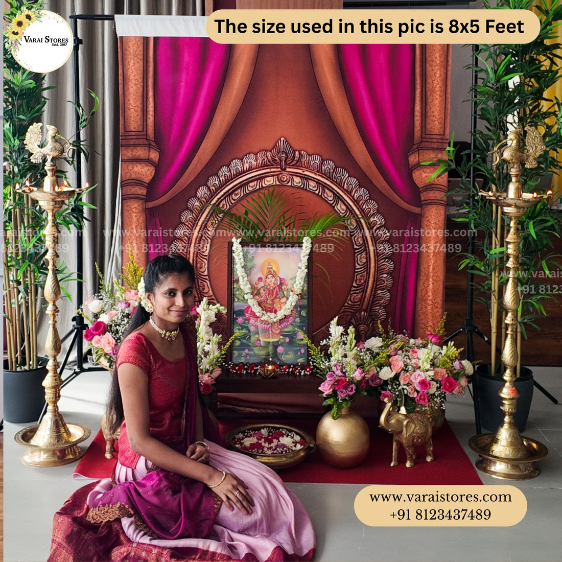Arch Temple - Fabric (8x5) Feet with pole pocket