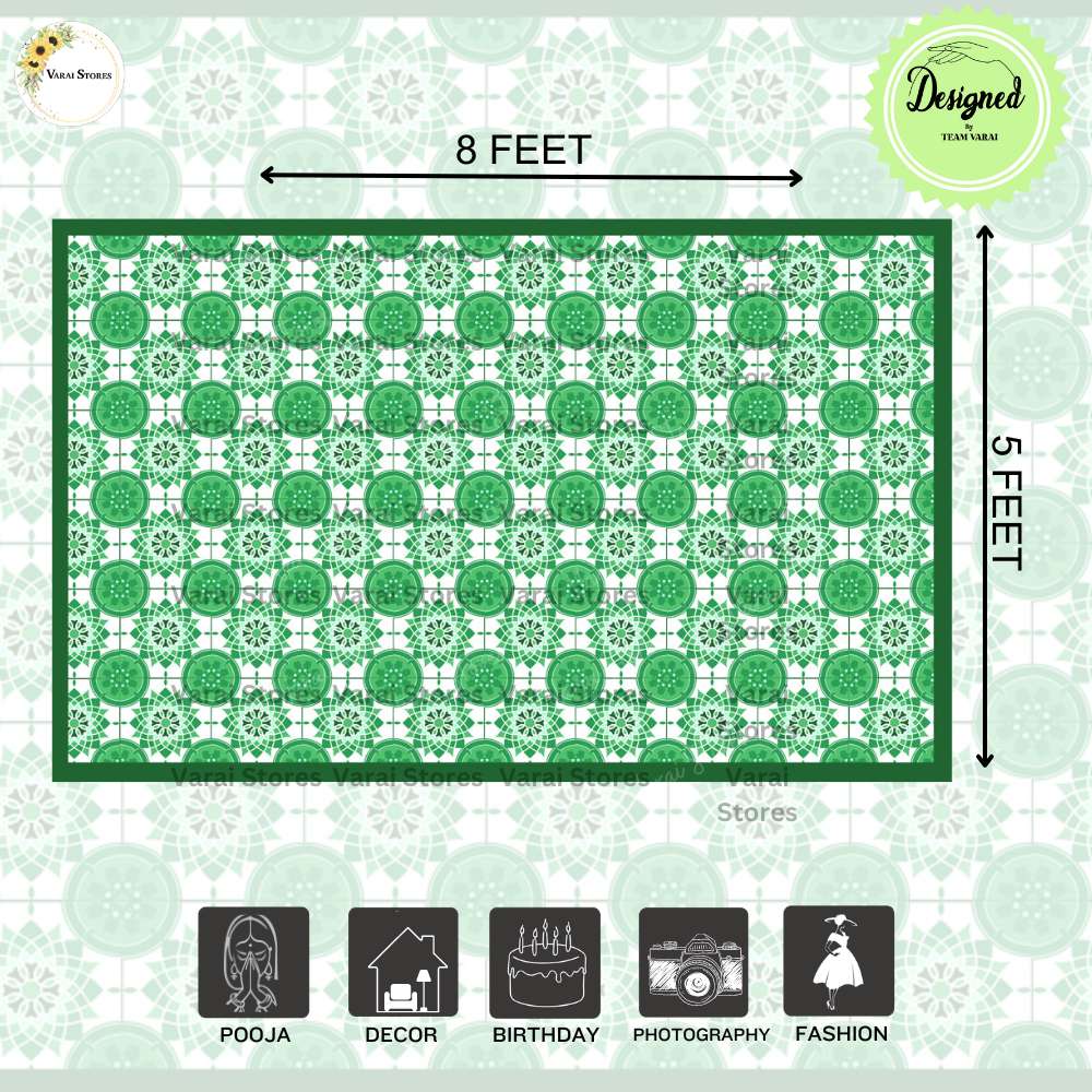 Green Mosaic - Fabric (5x8) Feet
