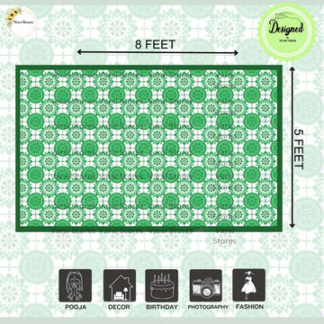Green Mosaic - Fabric (5x8) Feet