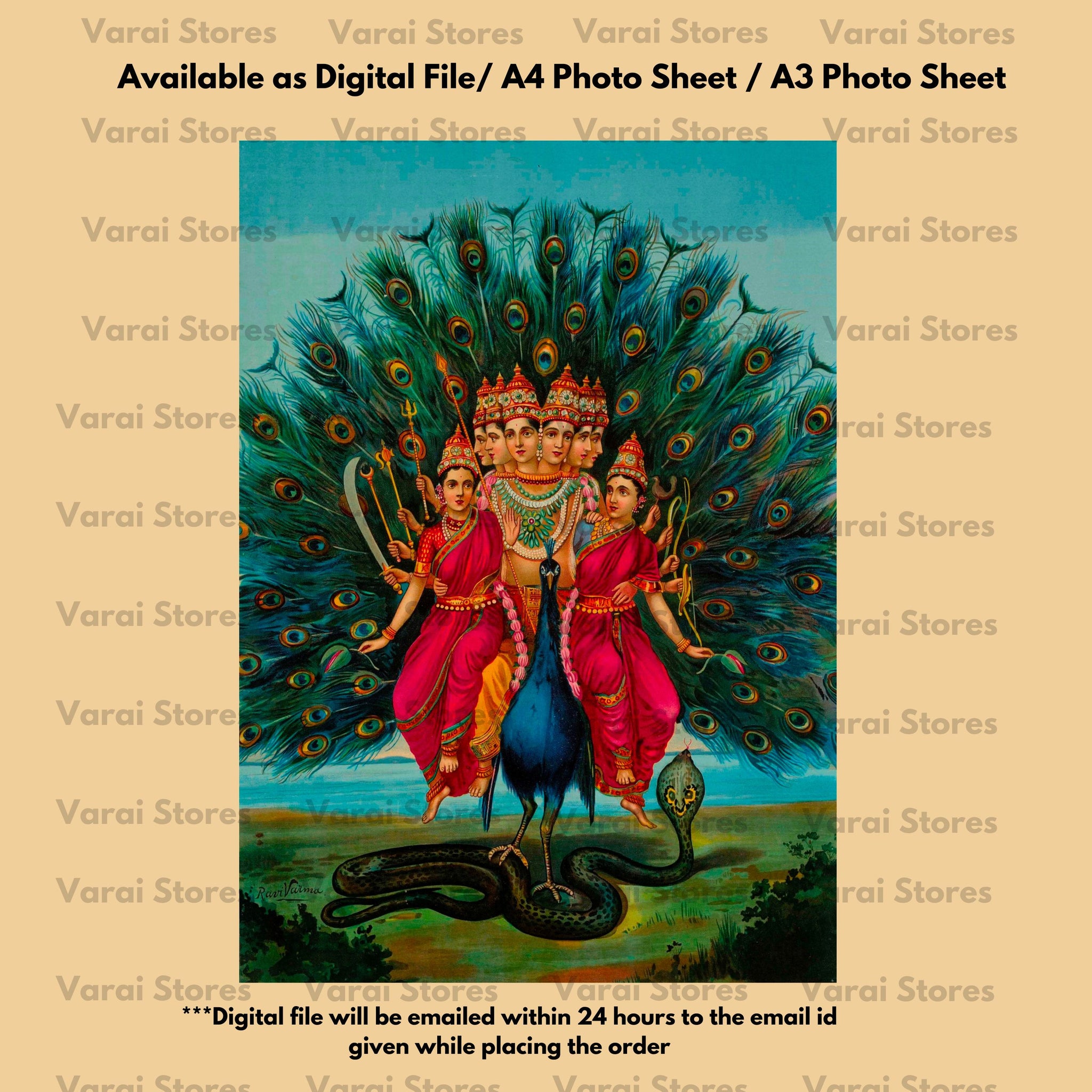 Raja Ravi Varma Painting Print - 07