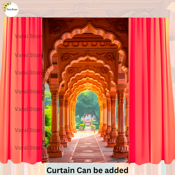 Orange Mahal - Fabric (8x5) Feet With Pole Pocket