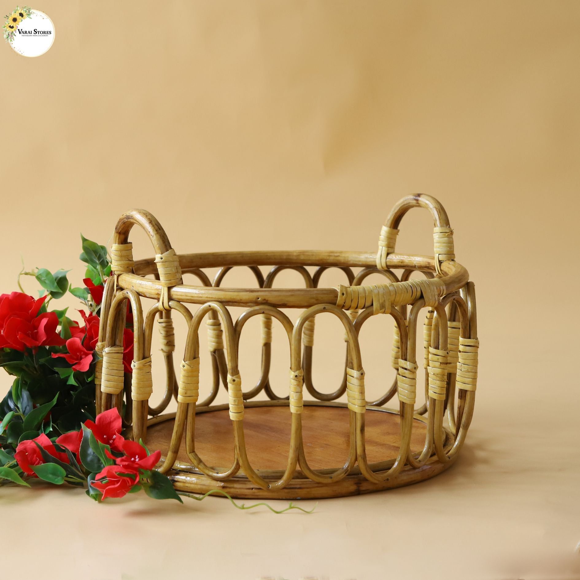 Bamboo Handle Basket