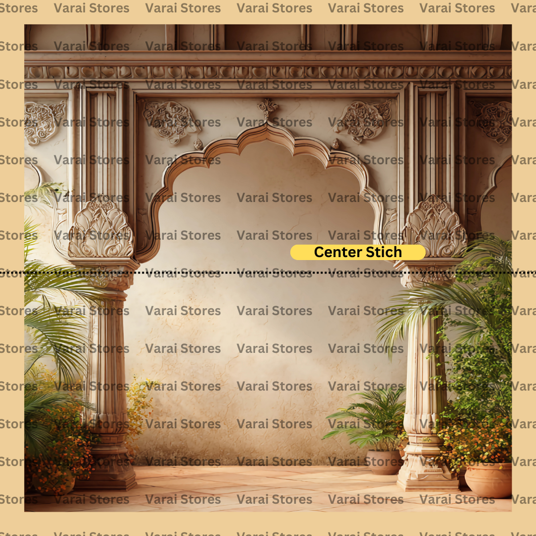 Cream Arch - Fabric With Pole Pocket