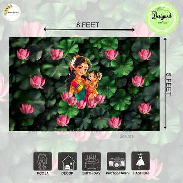Lotus Annaprasana GIRL - Fabric (5x8) Feet